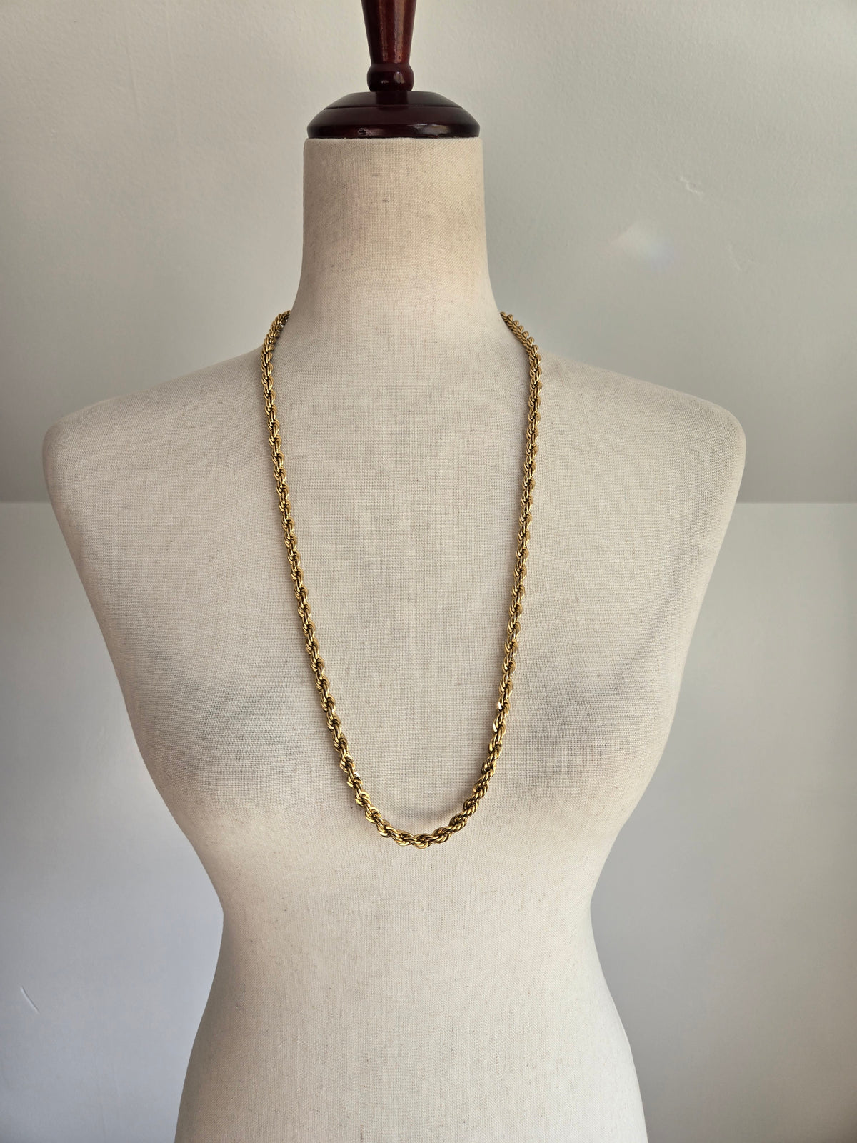 Napier Signed Long Gold Twisted Chain
