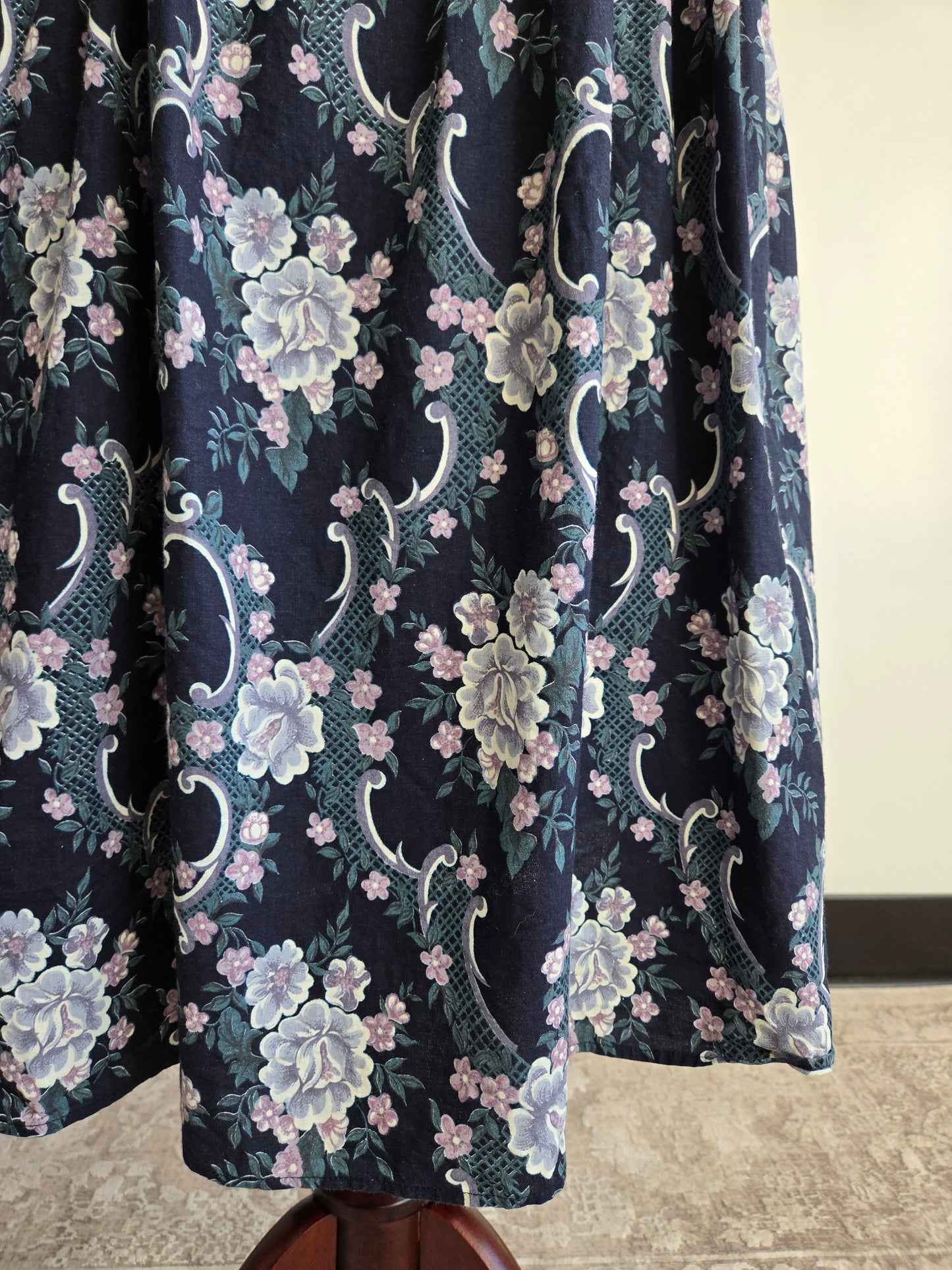 Vintage 80s Gunne Sax by Jessica McClintok Cotton Floral Dress - small