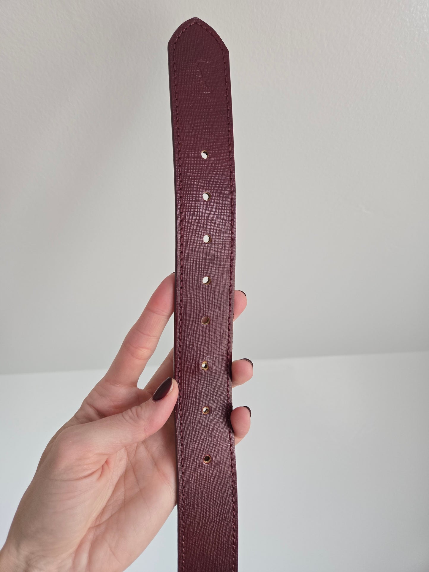 Velez Artisan Burgundy Leather Belt - W34-41"