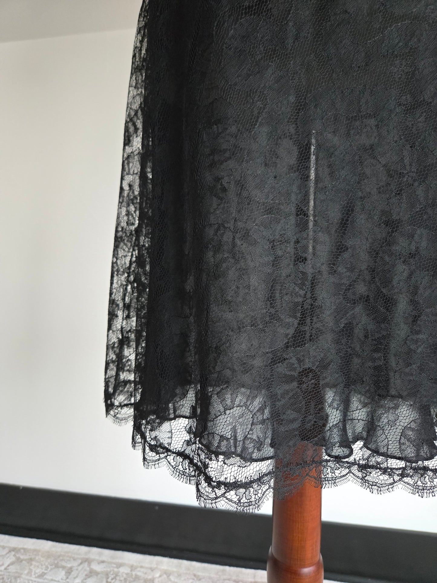 Blumarine Made in Italy Designer Lace and Velvet Skirt - Small