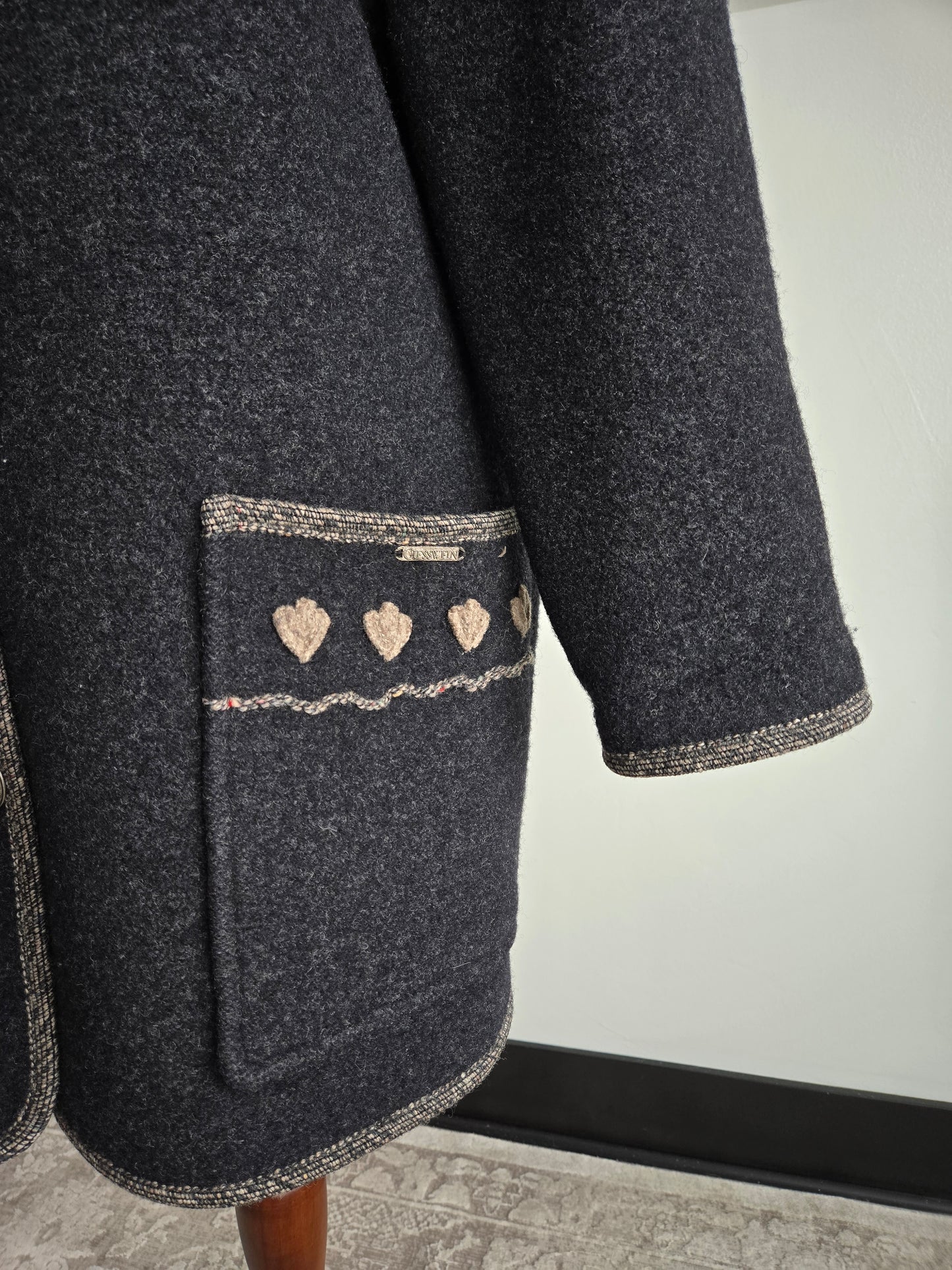 Geisswein Boiled Wool Coat Made in Austria - XL/2XL