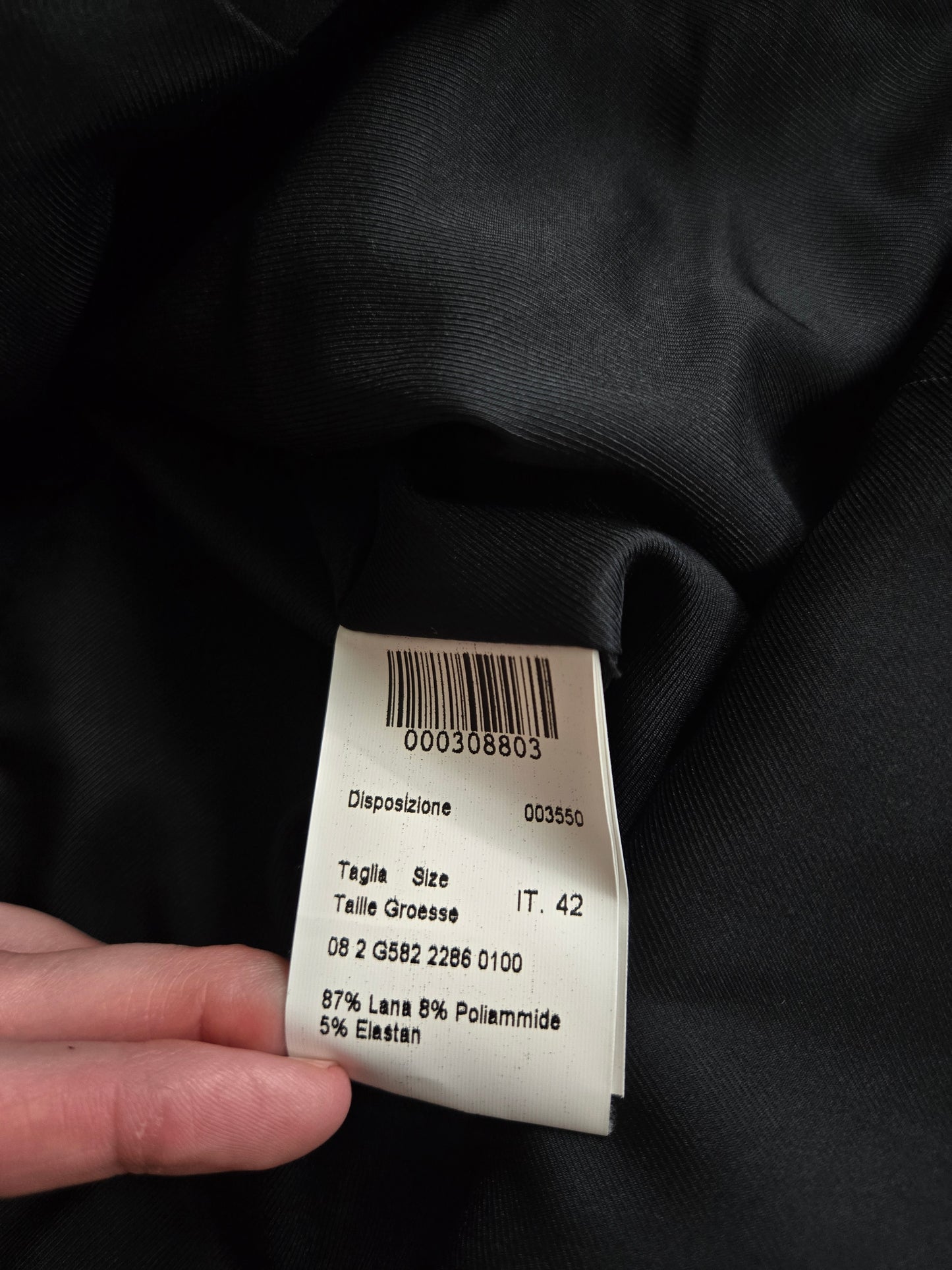 Piazza Sempione Designer Long Black Blazer Made in Italy - M/L