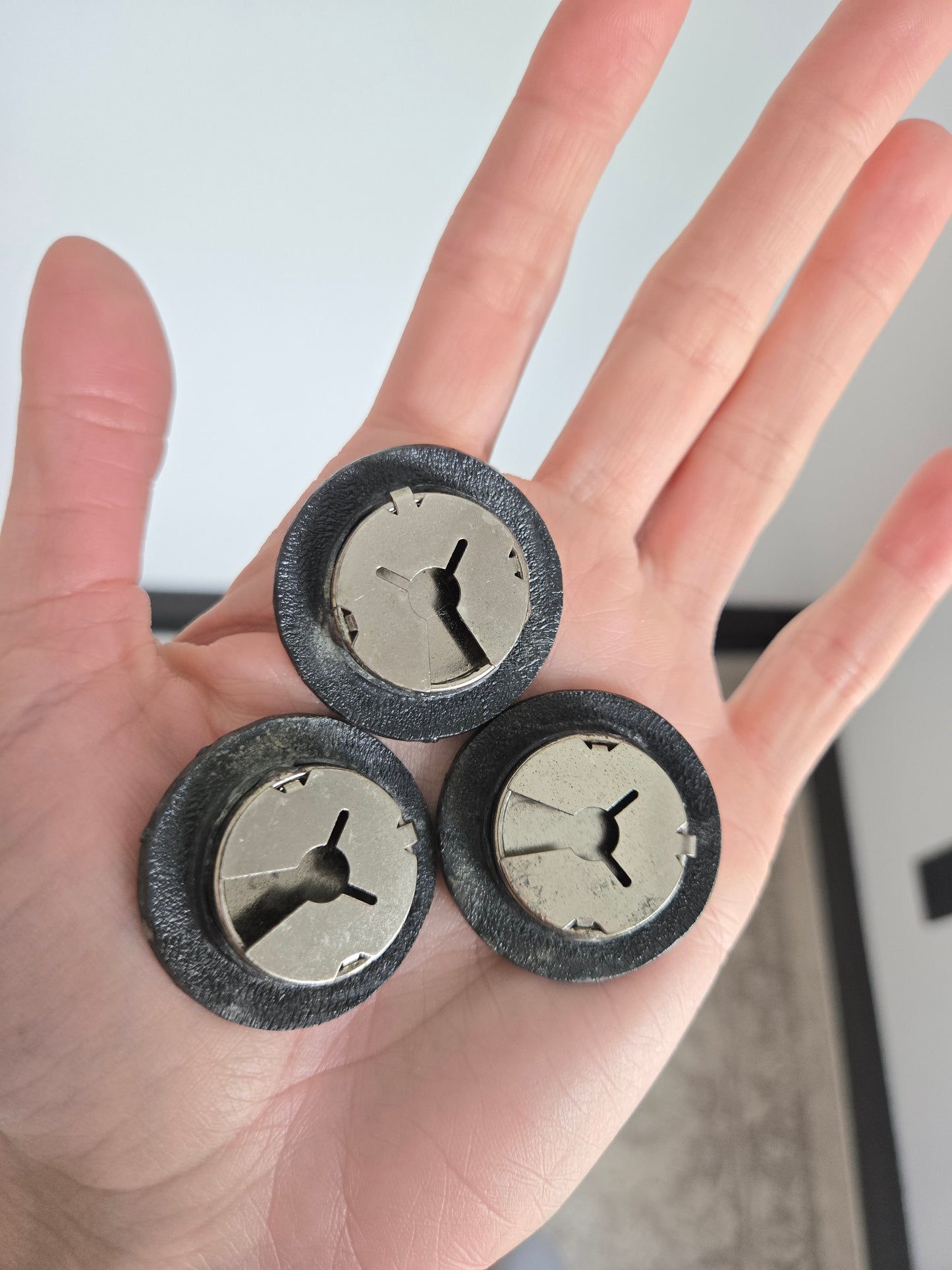 Stainless Steel Road Runner Button Covers - Singles