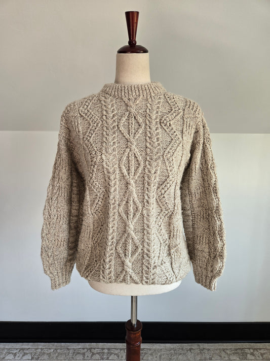 Aran Islands Soft Wool Hand Knitted Chunky Sweater - Medium