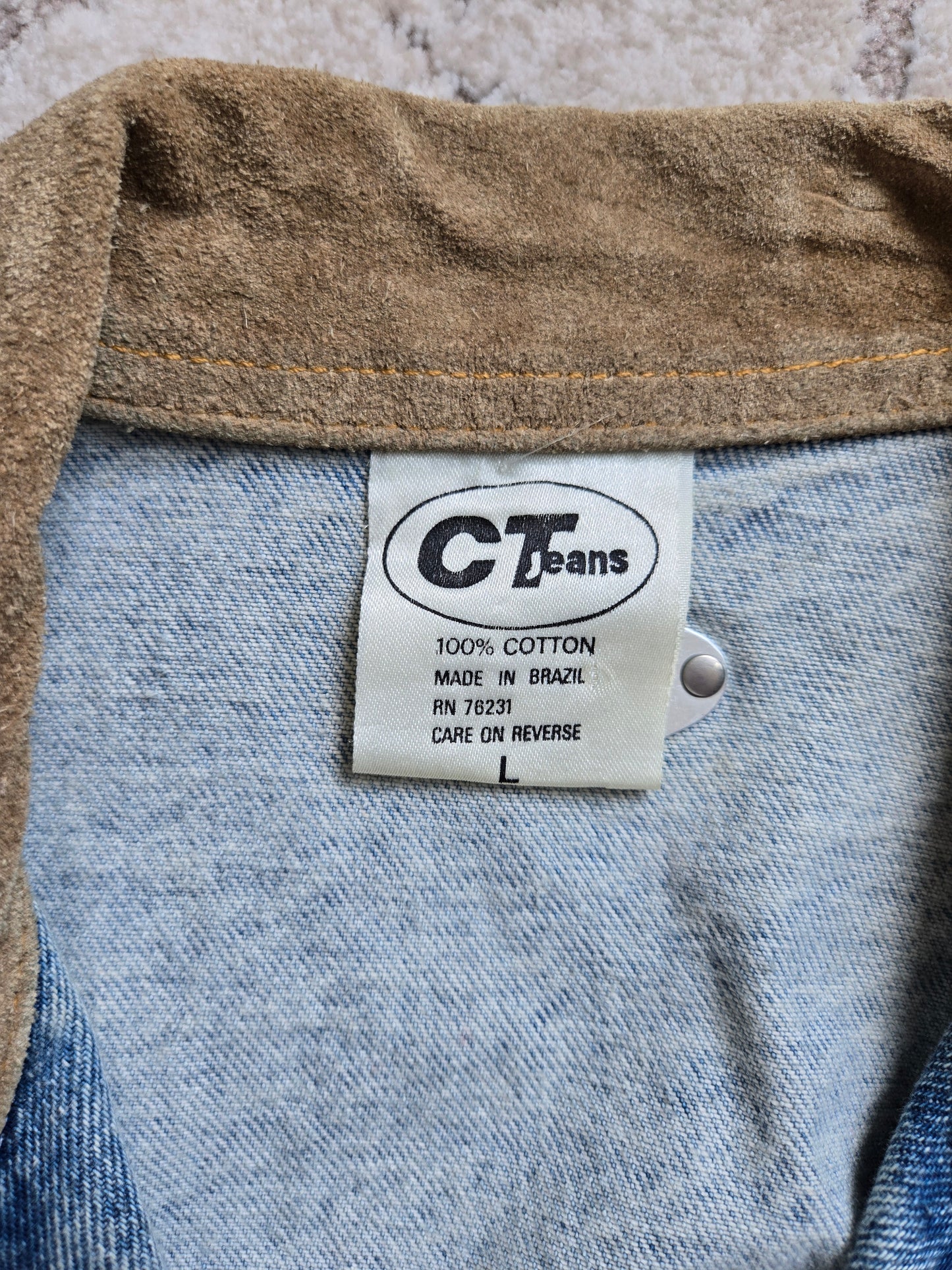 Vintage 90s CT Jeans Denim Two Piece Set Made in Brazil - Medium