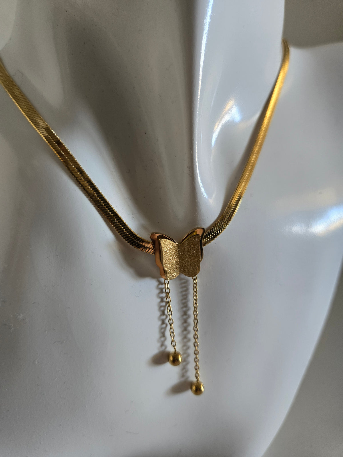 Gold Whimsy Butterfly Necklace