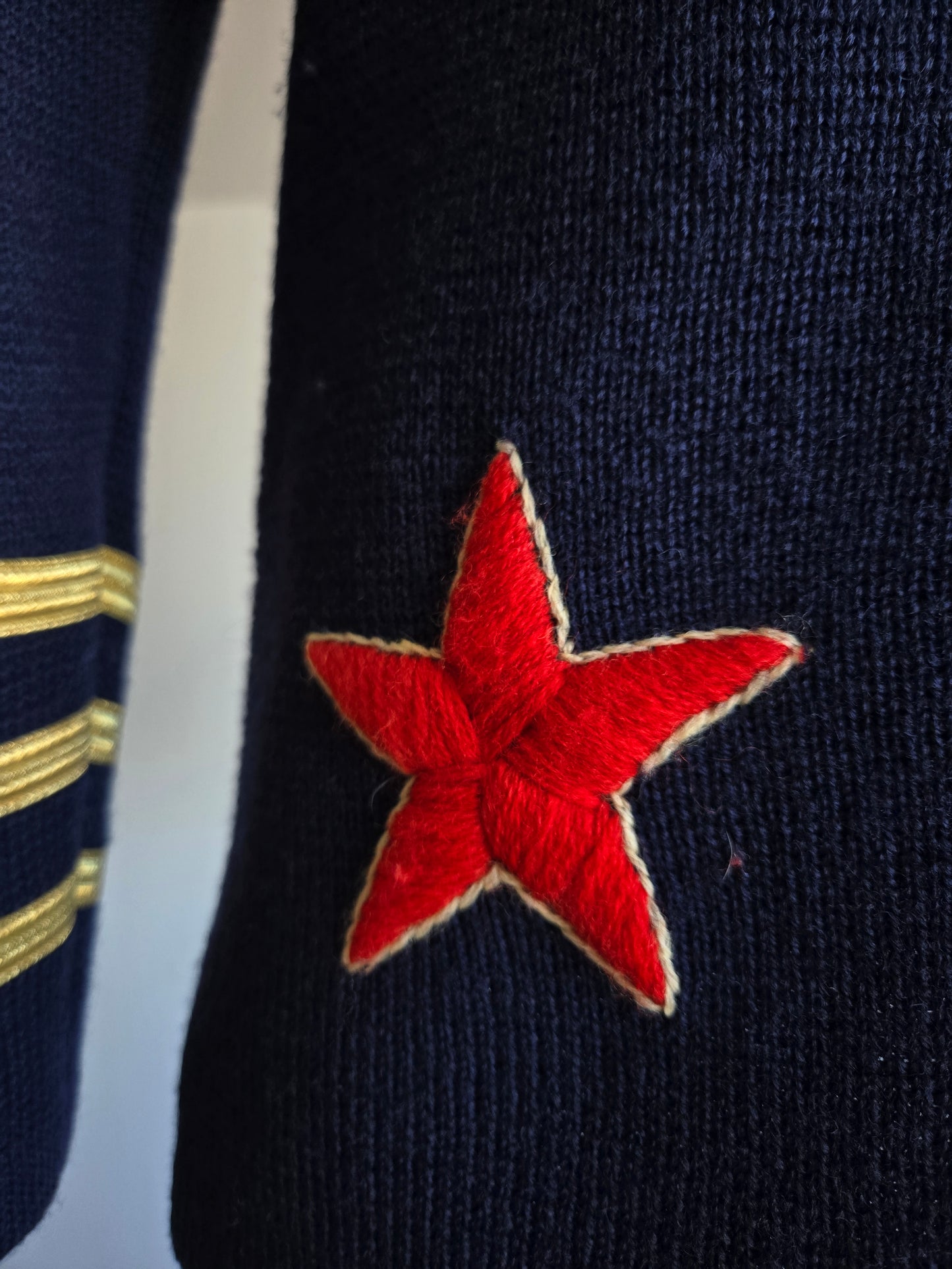 Vintage 1950s Saks Fifth Avenue Wool Nautical Cardigan - XS/S