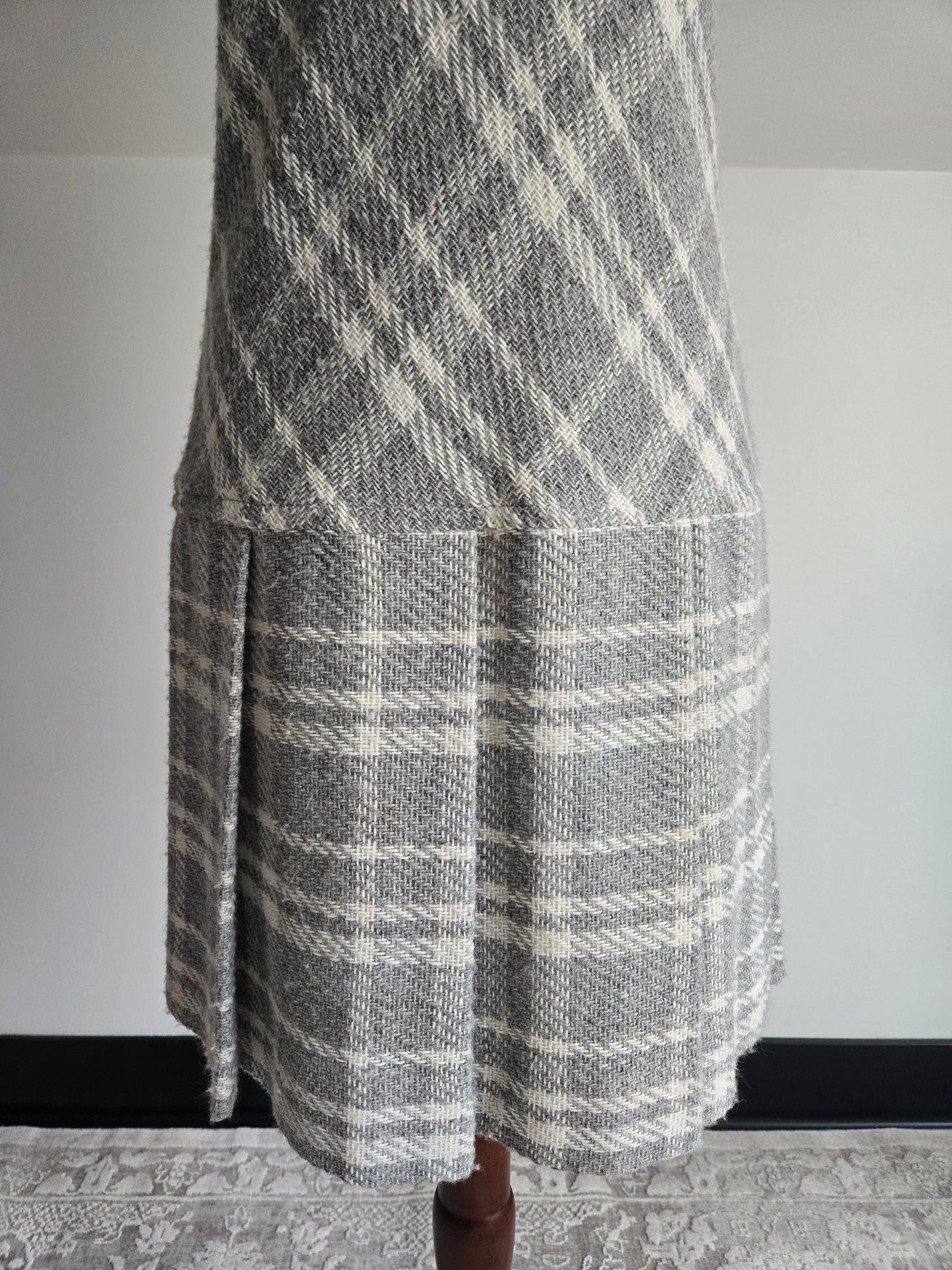 Vintage 1950s Fritzi of California Wool Woven Plaid Dress - S/M