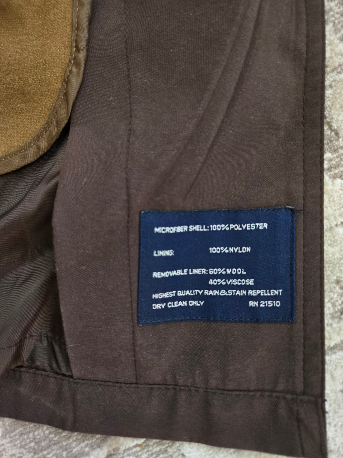 Vintage Chaps Ralph Lauren Brown Trench Coat with Belt and Wool Liner - 2XL