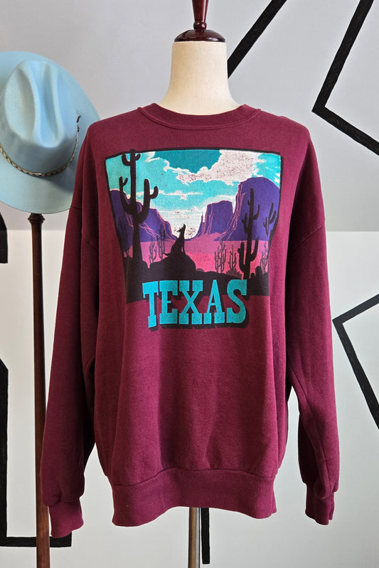 Vintage Texas Graphic Jerzees Crew Sweatshirt - XL