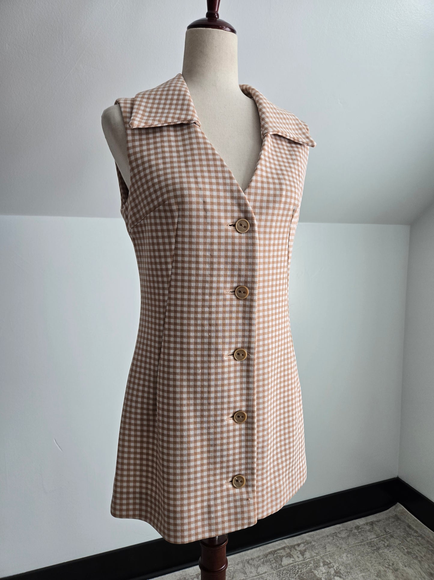 Vintage 60s Hand Made Vest and Pants Two Piece Set - Small