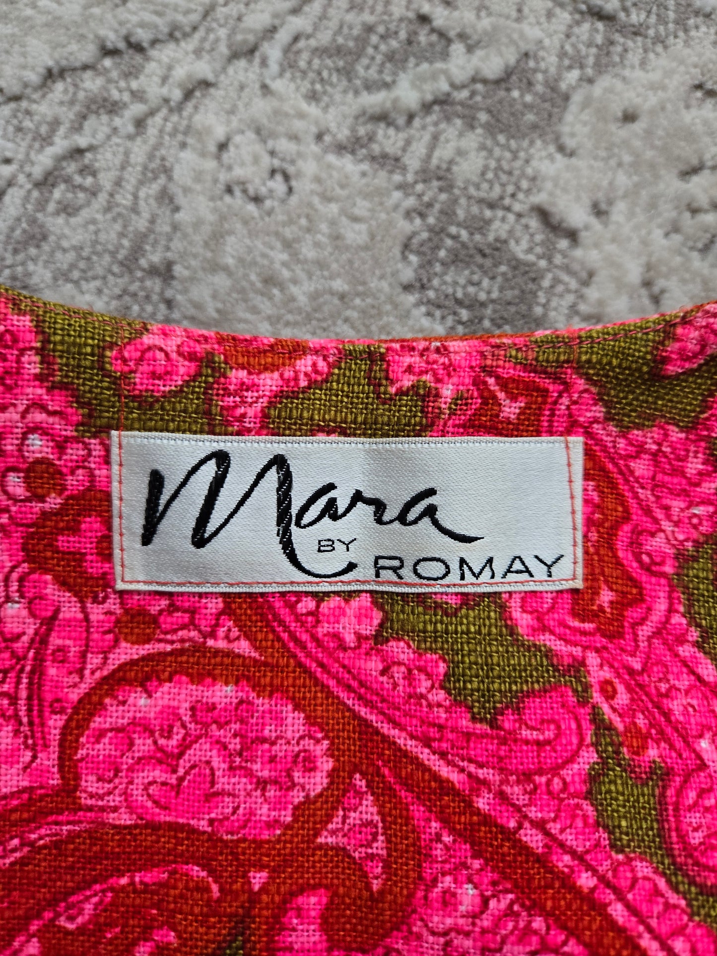 Mara by Romay Vintage 60s Barkcloth Overcoat - Small/Medium