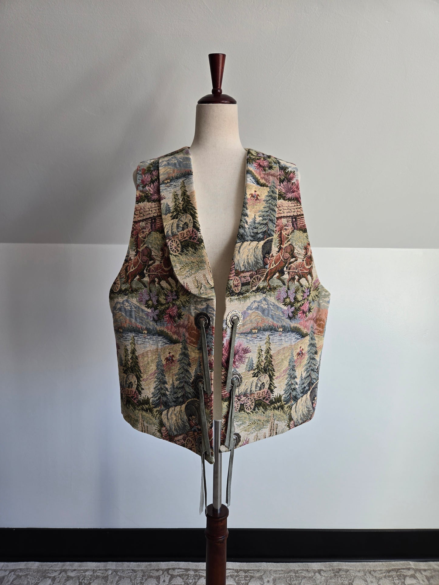 Dion Western Tapestry Vest - XL/2XL
