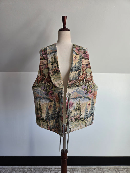 Dion Western Tapestry Vest - XL/2XL