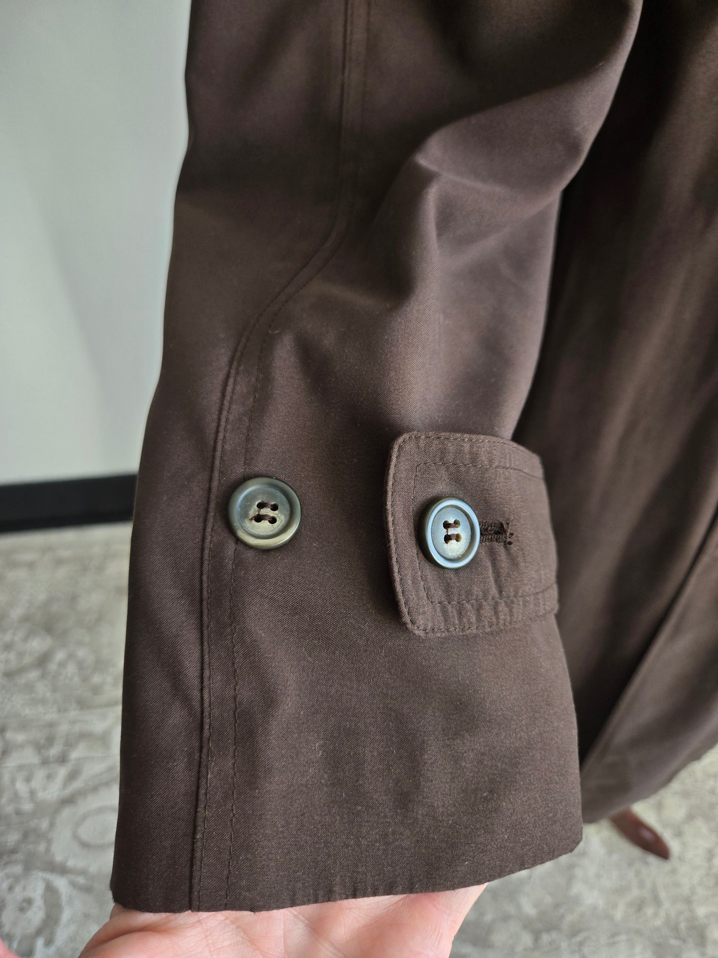 Vintage Chaps Ralph Lauren Brown Trench Coat with Belt and Wool Liner - 2XL