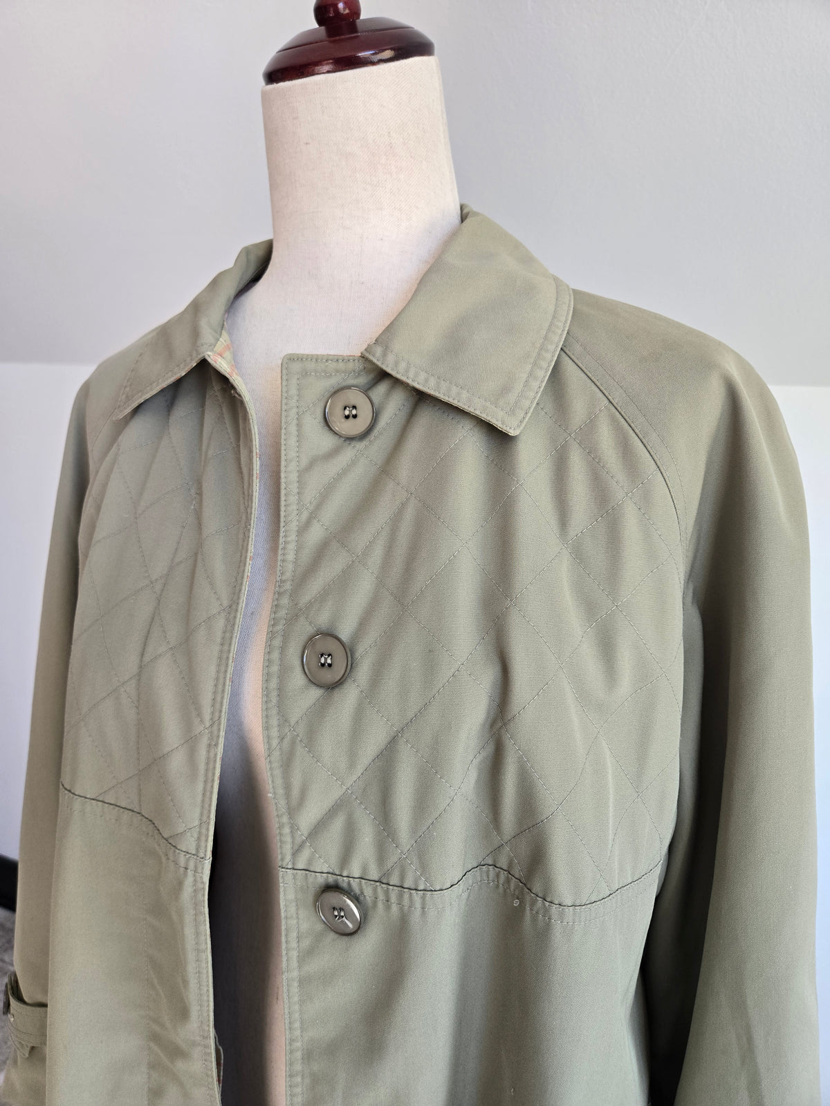 Vintage 60s Quilted Trench Coat - Small/Medium