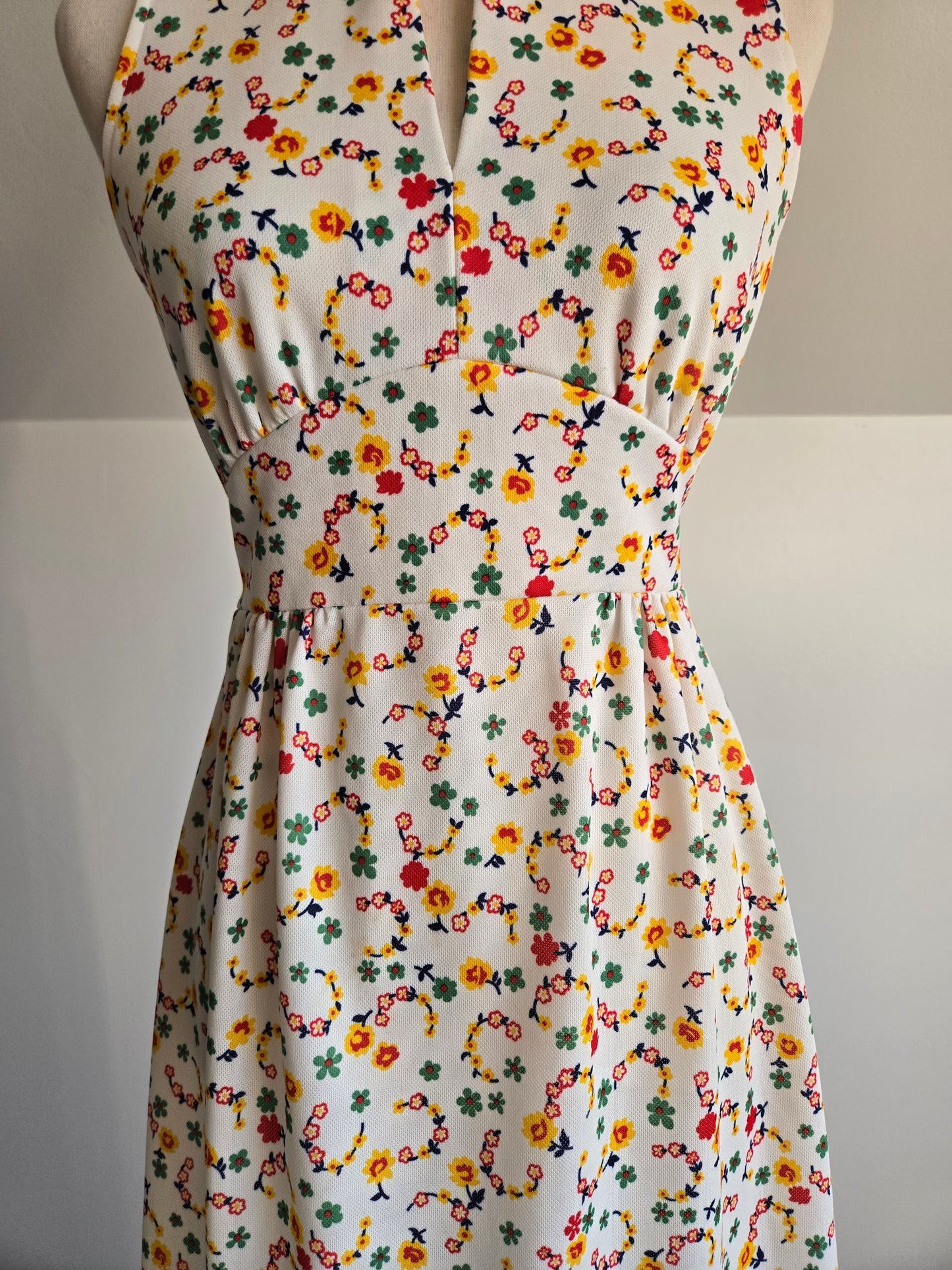 Gay Gibson 70s Micro Print Maxi Dress - XS