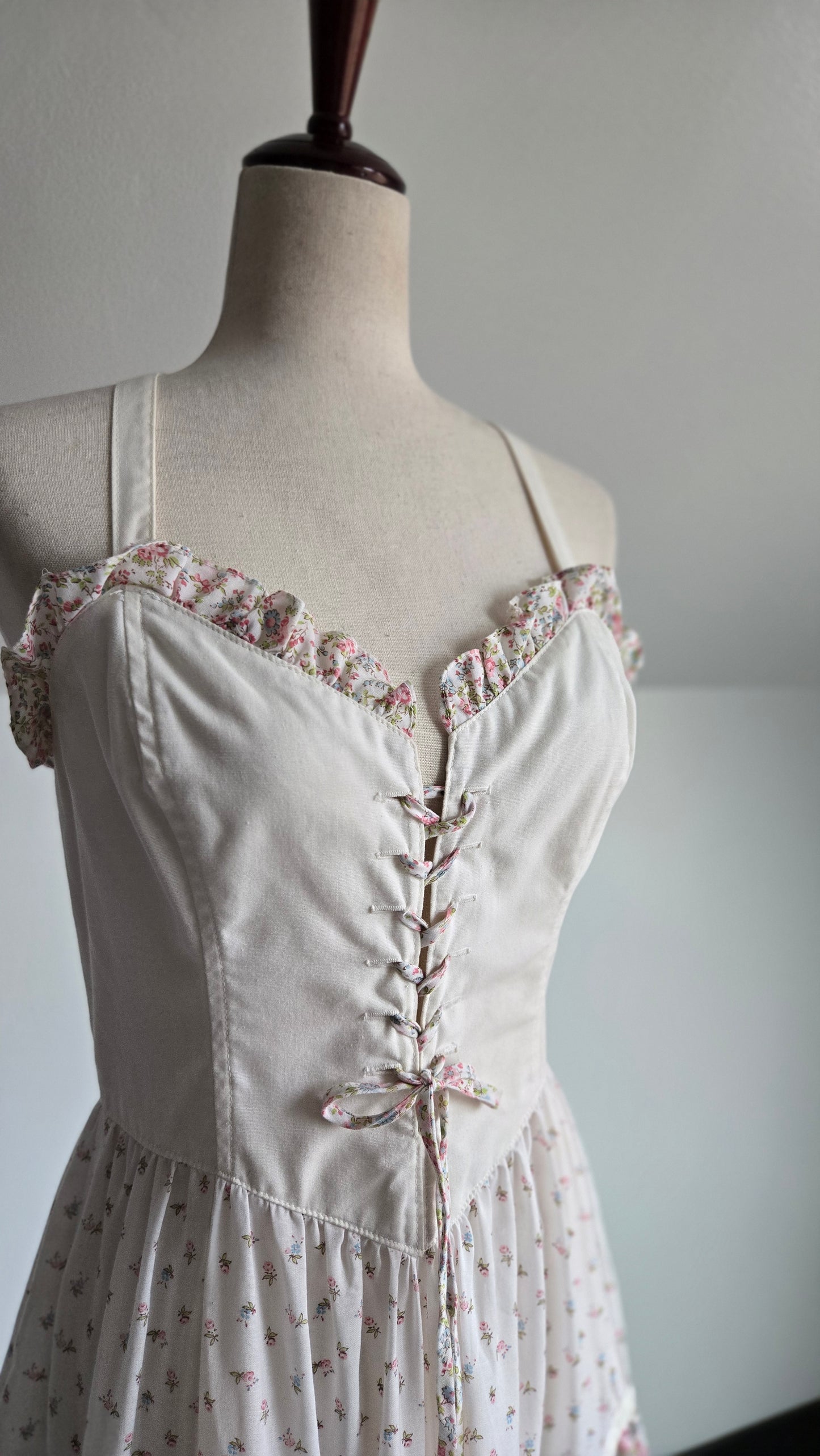 Bill Berman of California Vintage Corset Front Prairie Dress - Small