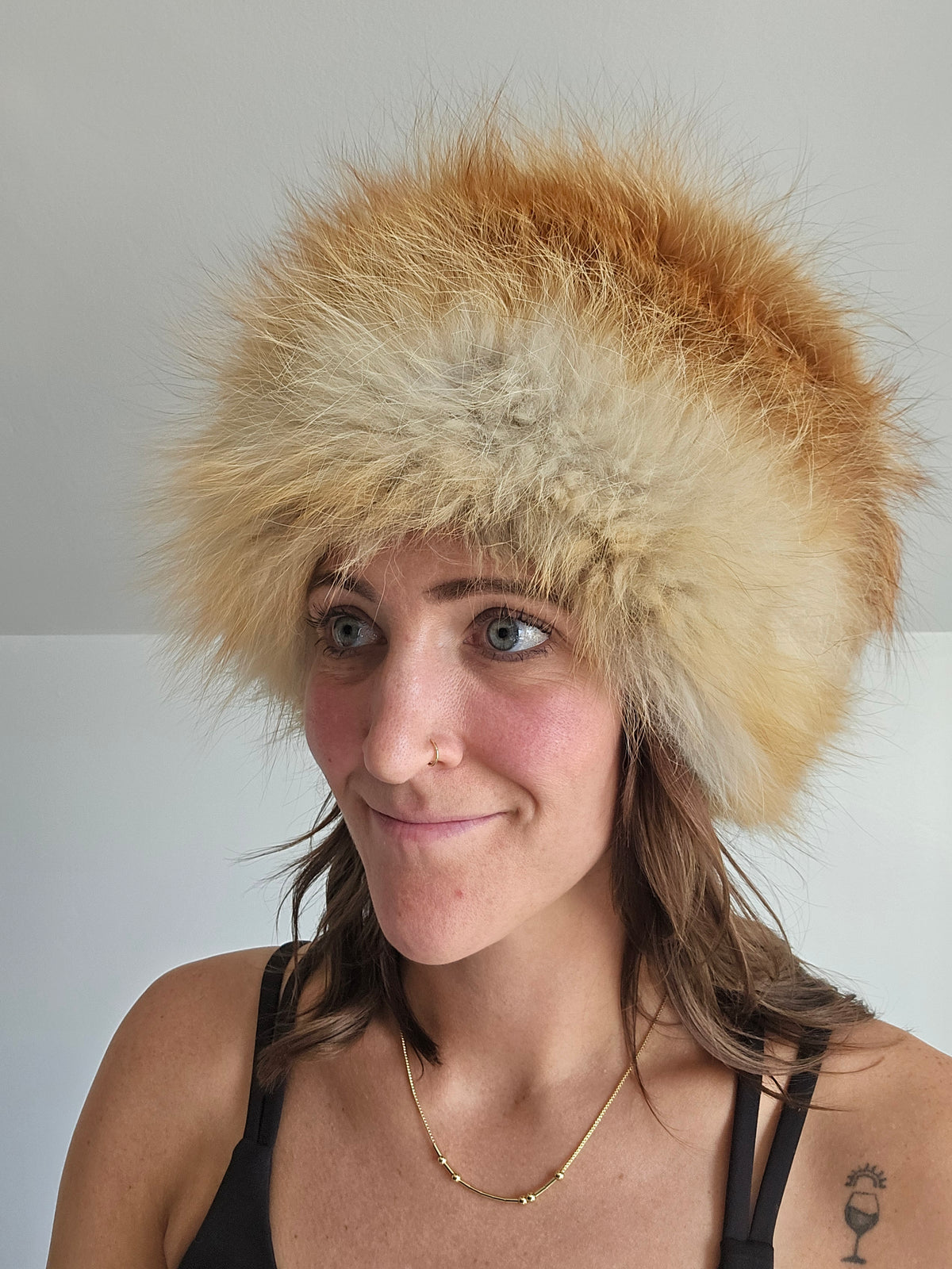 Vintage Genuine Red Fox Fur Hat