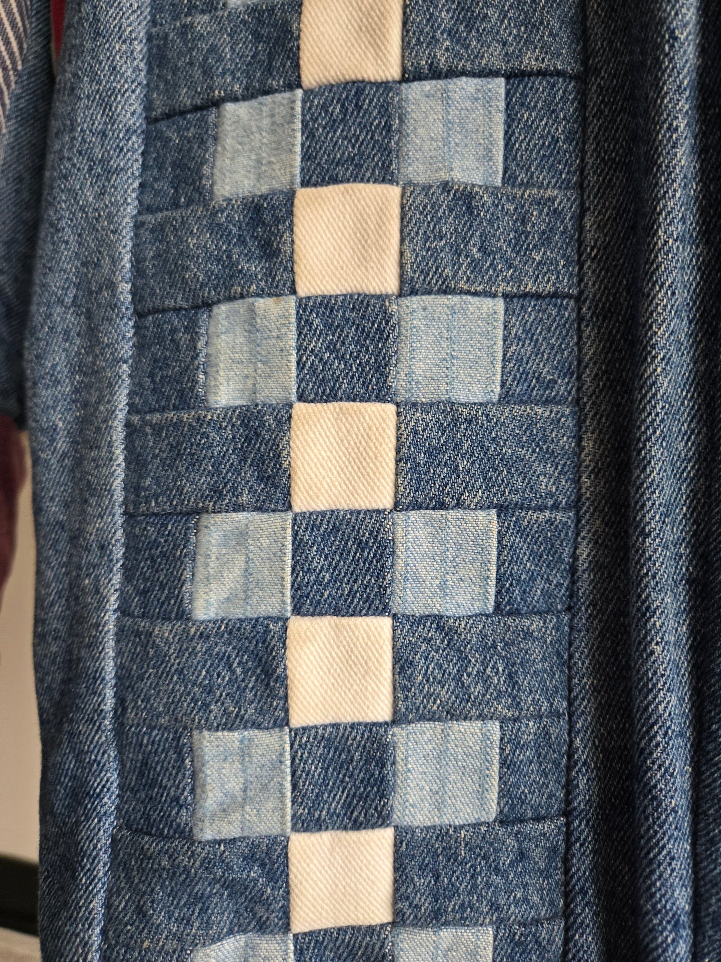Denim Quilted Hand Made Coat - 2XL