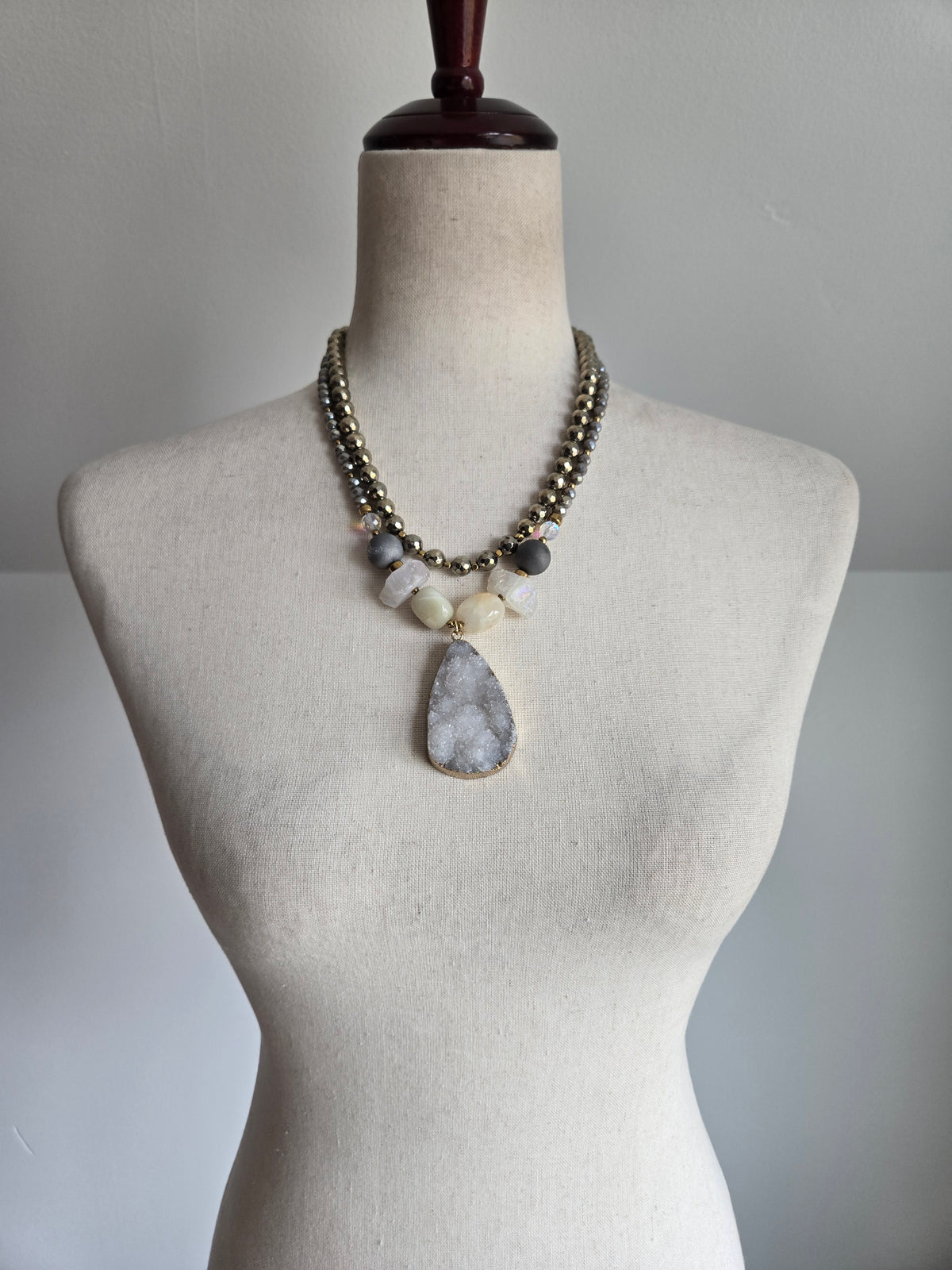 Large Chunky Druzy Statement Necklace