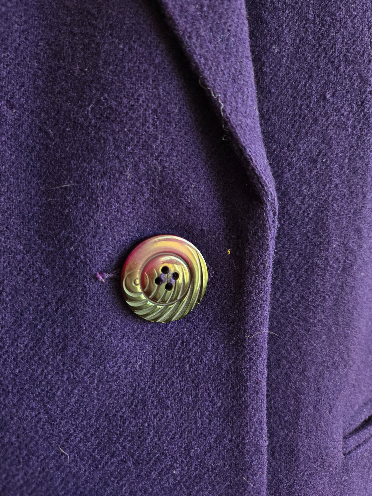 Vintage Sag Harbor Deep Purple Wool Blazer - Size 16