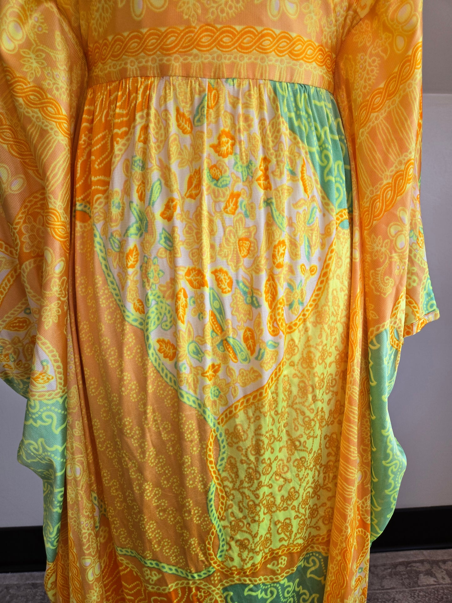Windsor Vintage 60s Nylon Slinky Caftan Dress - up to large