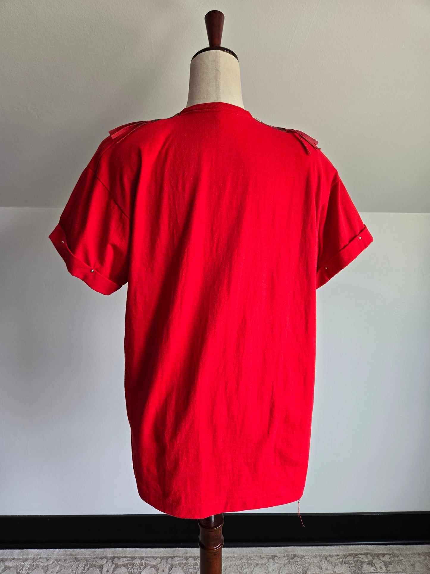 Vintage 90s Joan and J Red Western Fringe Tshirt - L/XL
