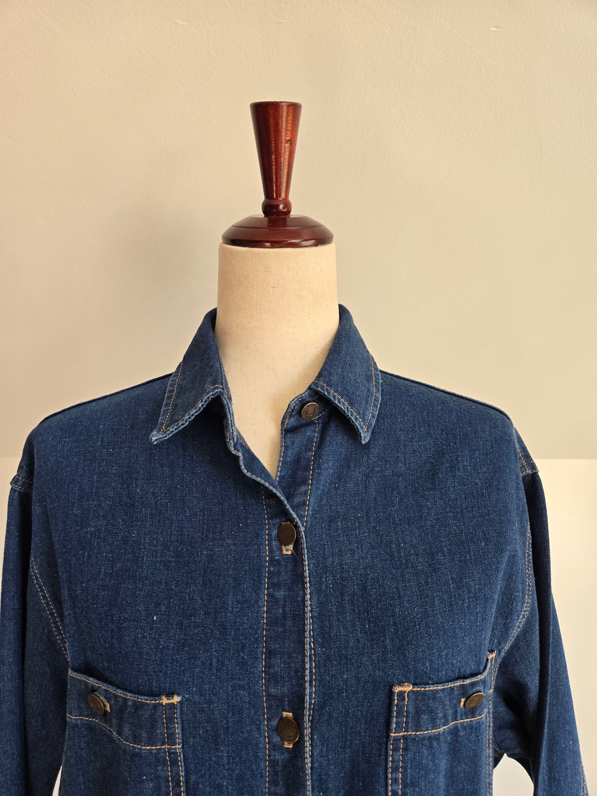 Vintage Calvin Klein 90s Made in USA Denim Dress - Large