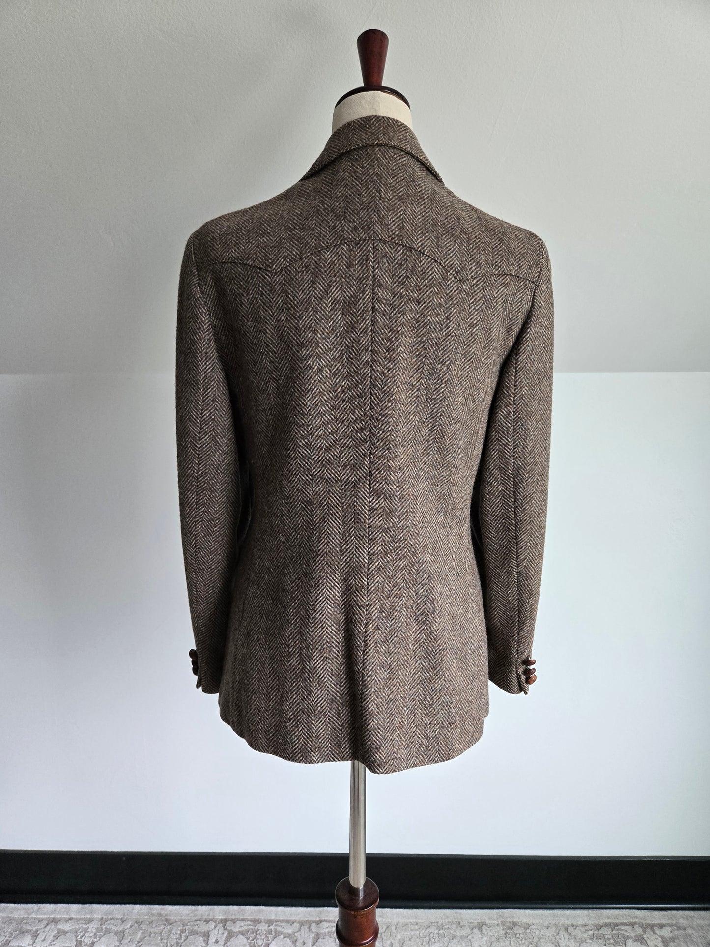 Farrah Vintage 70s Western Wool Tweed Blazer - Large