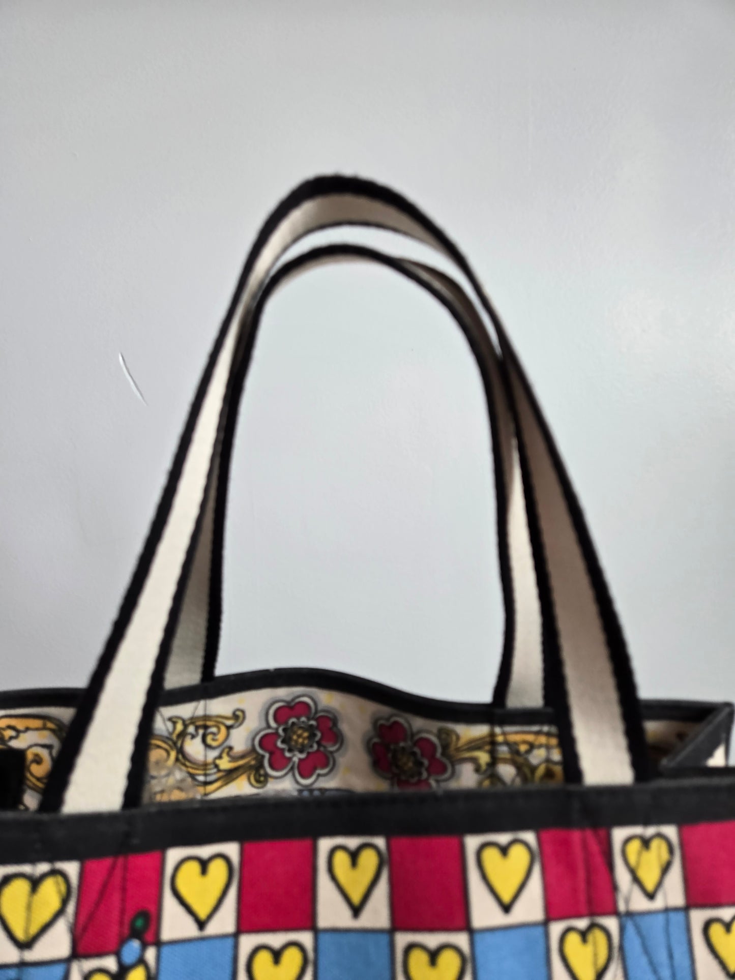 Brighton Queen of Hearts Cotton Canvas Large Tote