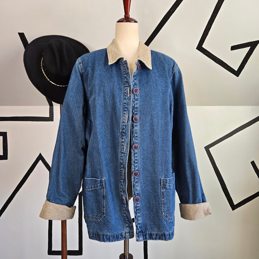 CJ Banks Vintage Denim Barn Coat - 1X