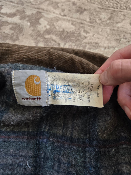 True 1980s Vintage Worn in Carhartt Workwear Coat - medium