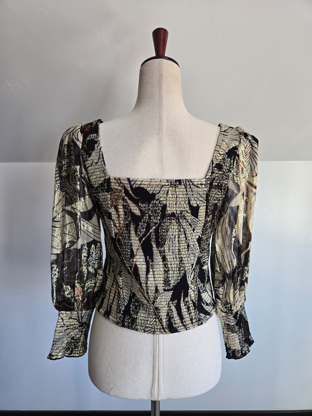 Ranna Gill Designer Metallic Whimsy Top - S/M/L
