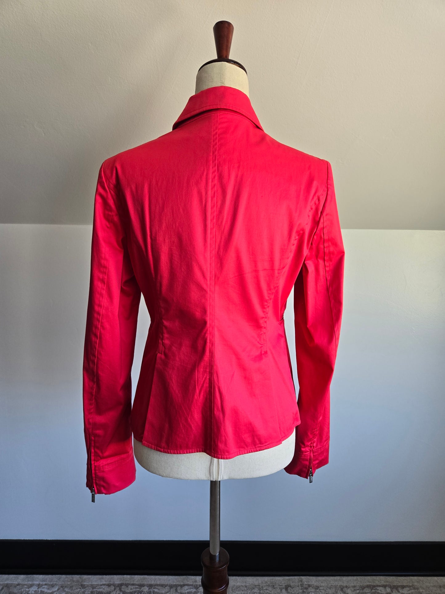 Armani Collezioni Red/Pink Cotton Blazer - Size 8