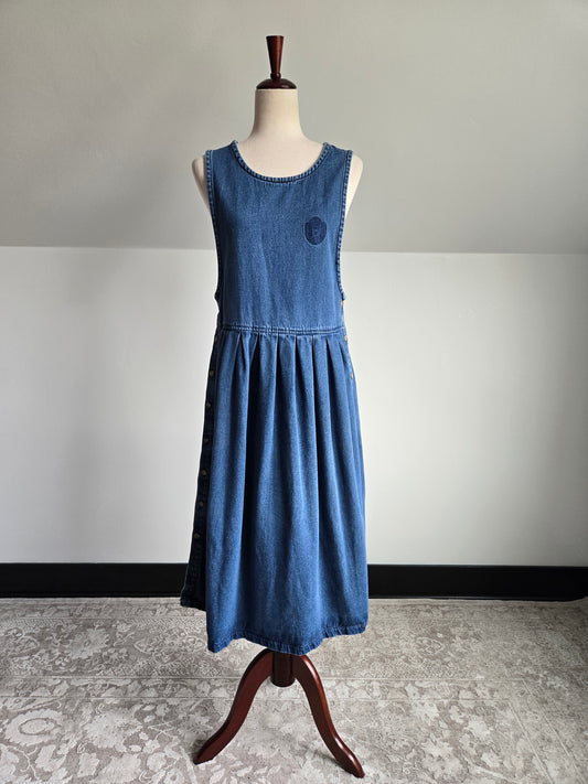 Pierre Cardin Vintage Denim Jumper Dress - M/L