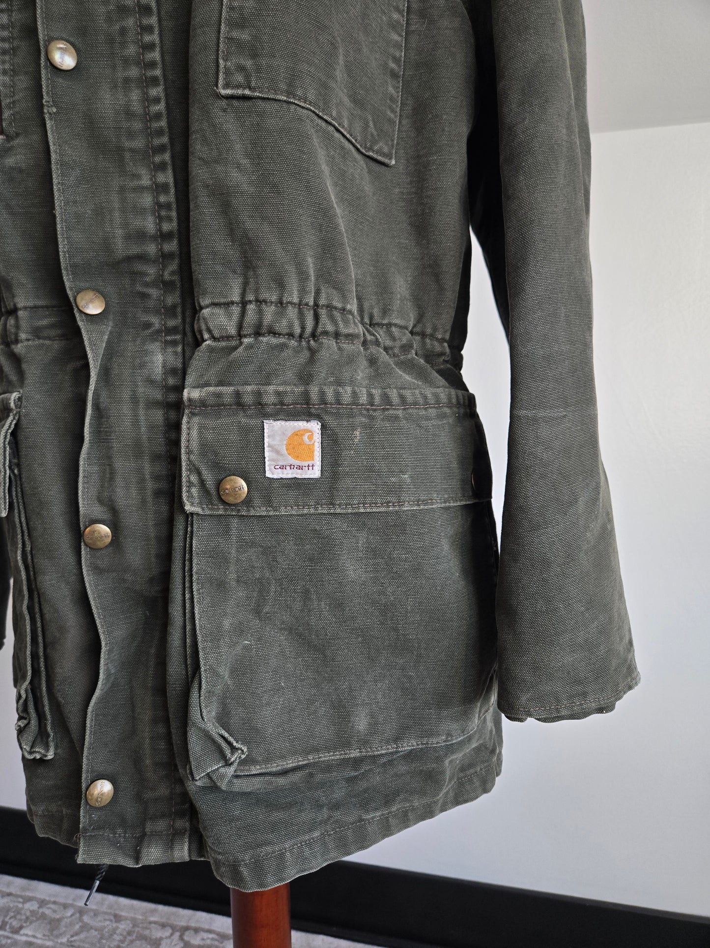 True 1980s Vintage Worn in Carhartt Workwear Coat - medium