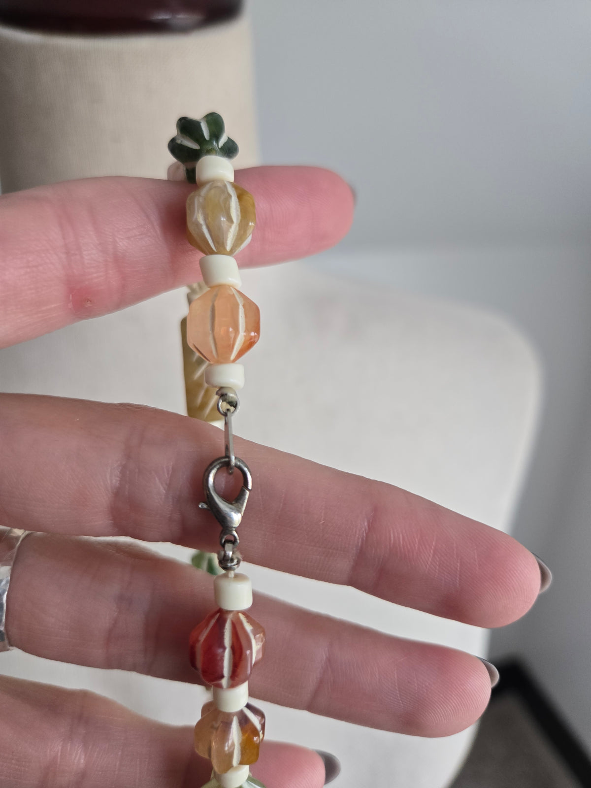 Vintage Multicolored Lucite Bead Necklace