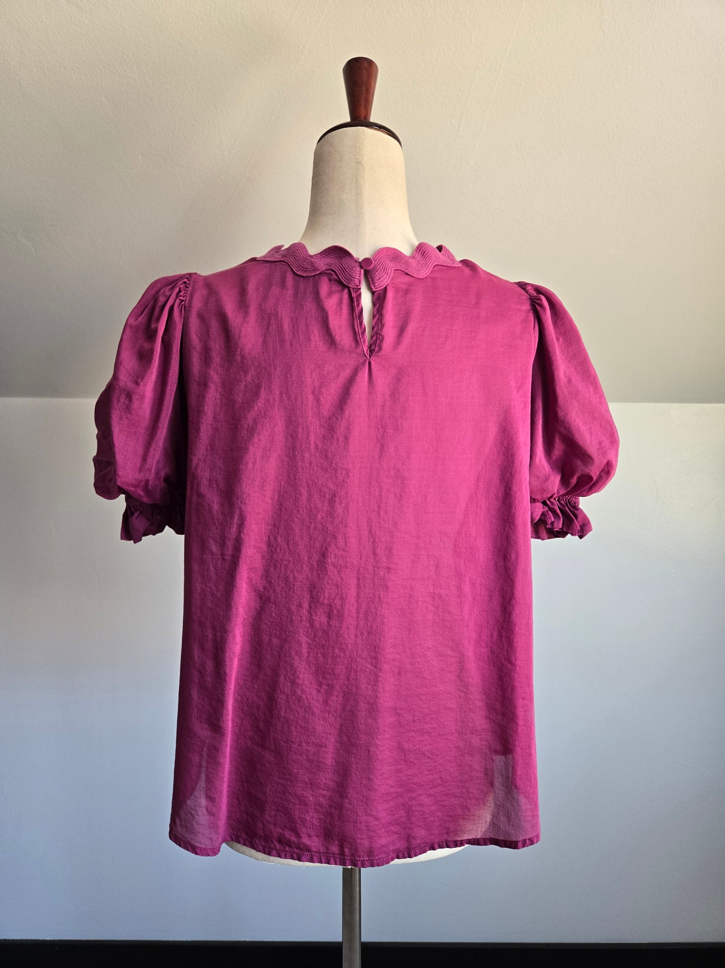 Mare Mare Fuchsia Cotton/Silk Top - Small