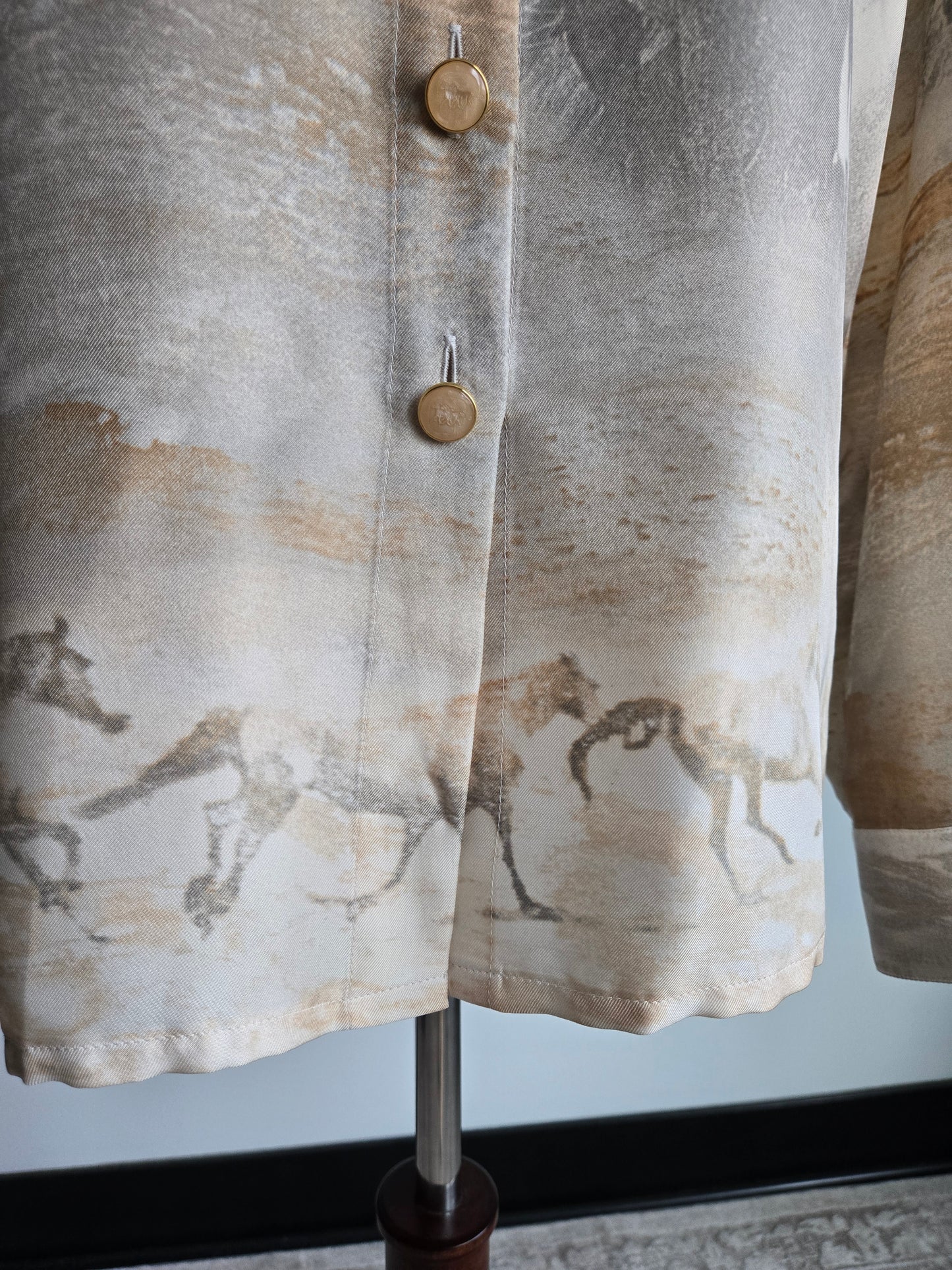 Escada Vintage Made in Germany Silk Horse Top - Medium