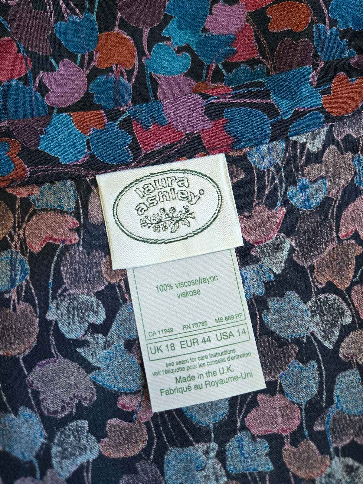 Vintage Laura Ashley Floral Maxi Skirt Made in UK - W34