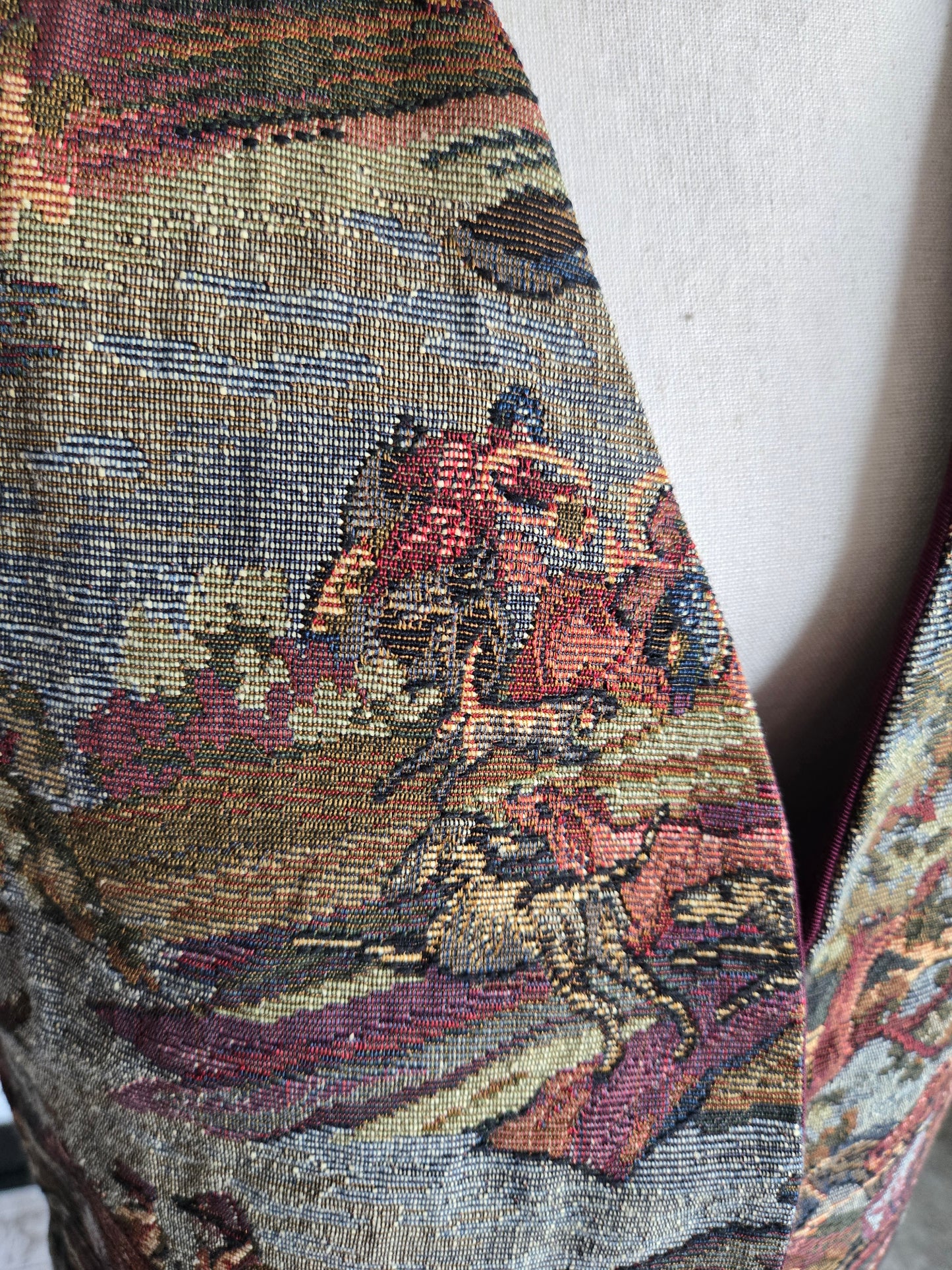Equestrian Tapestry Hand Made Vest - M/L