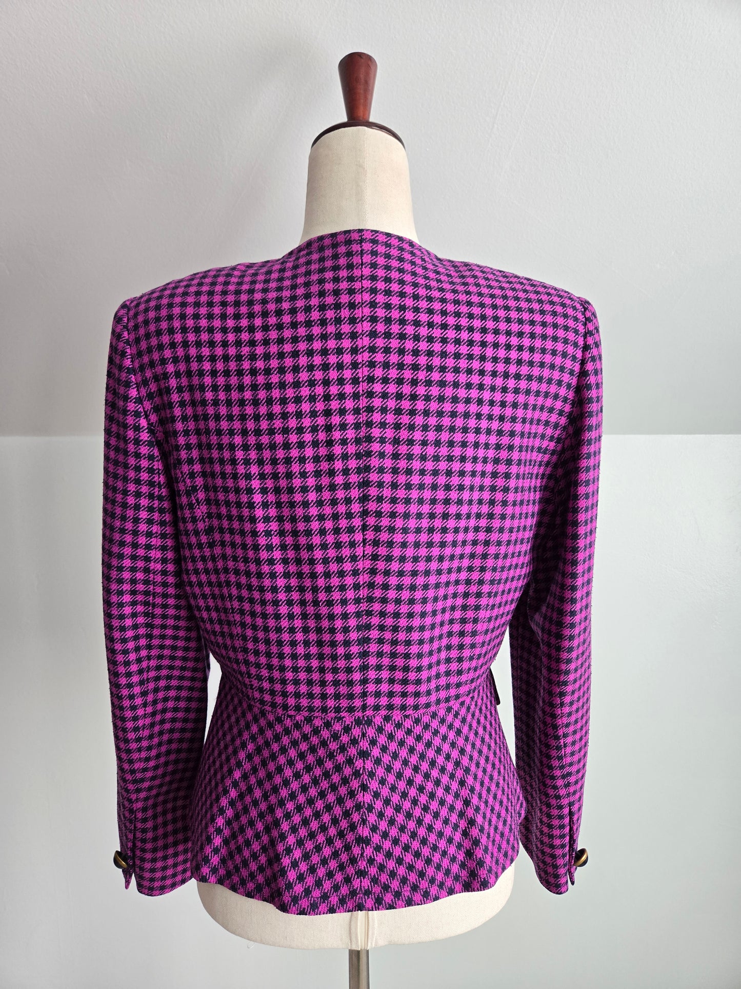 Liz Claiborne Vintage Silk/Wool Tweed Pink Plaid - Small