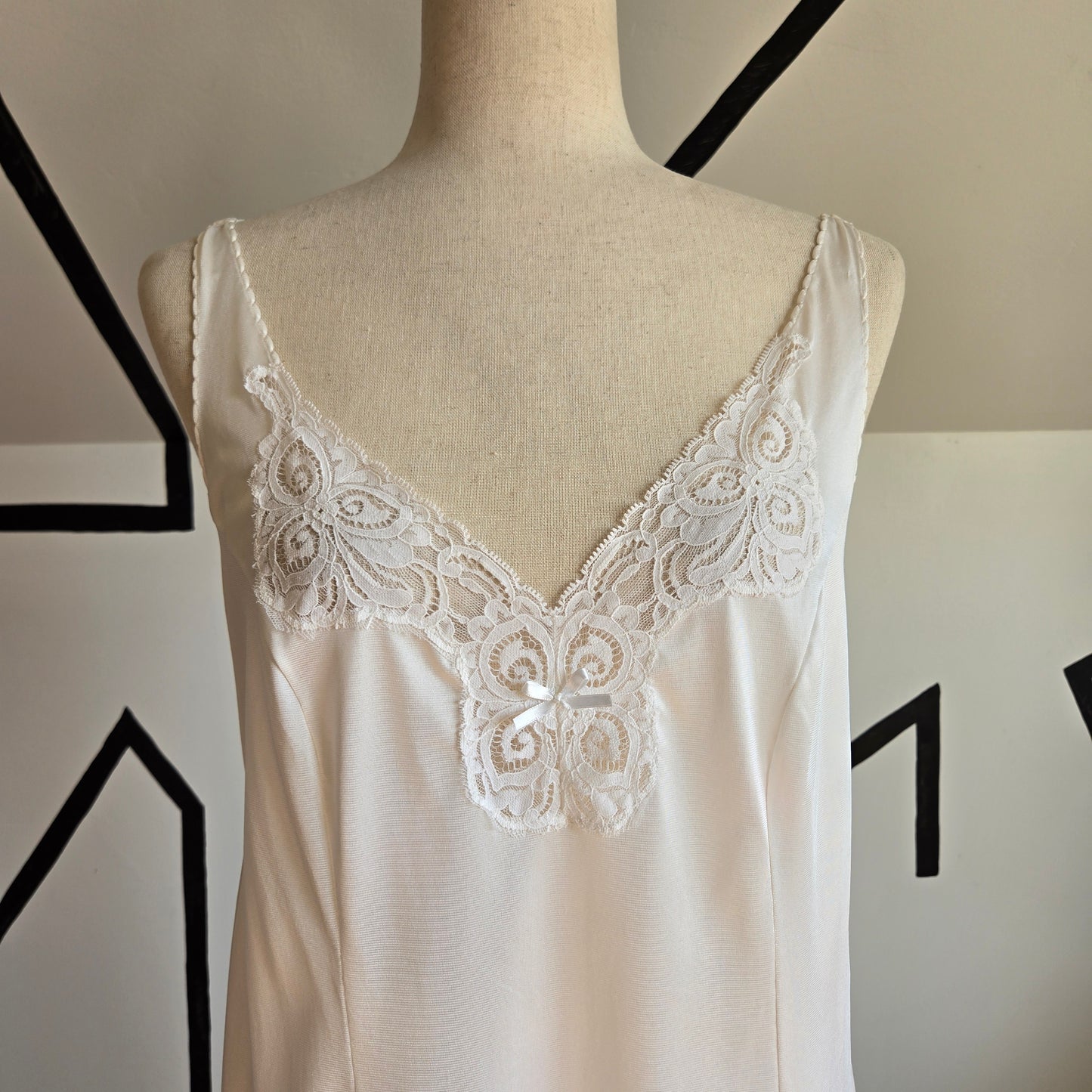 Bali Vintage White Midi Slip with Lace Details - large