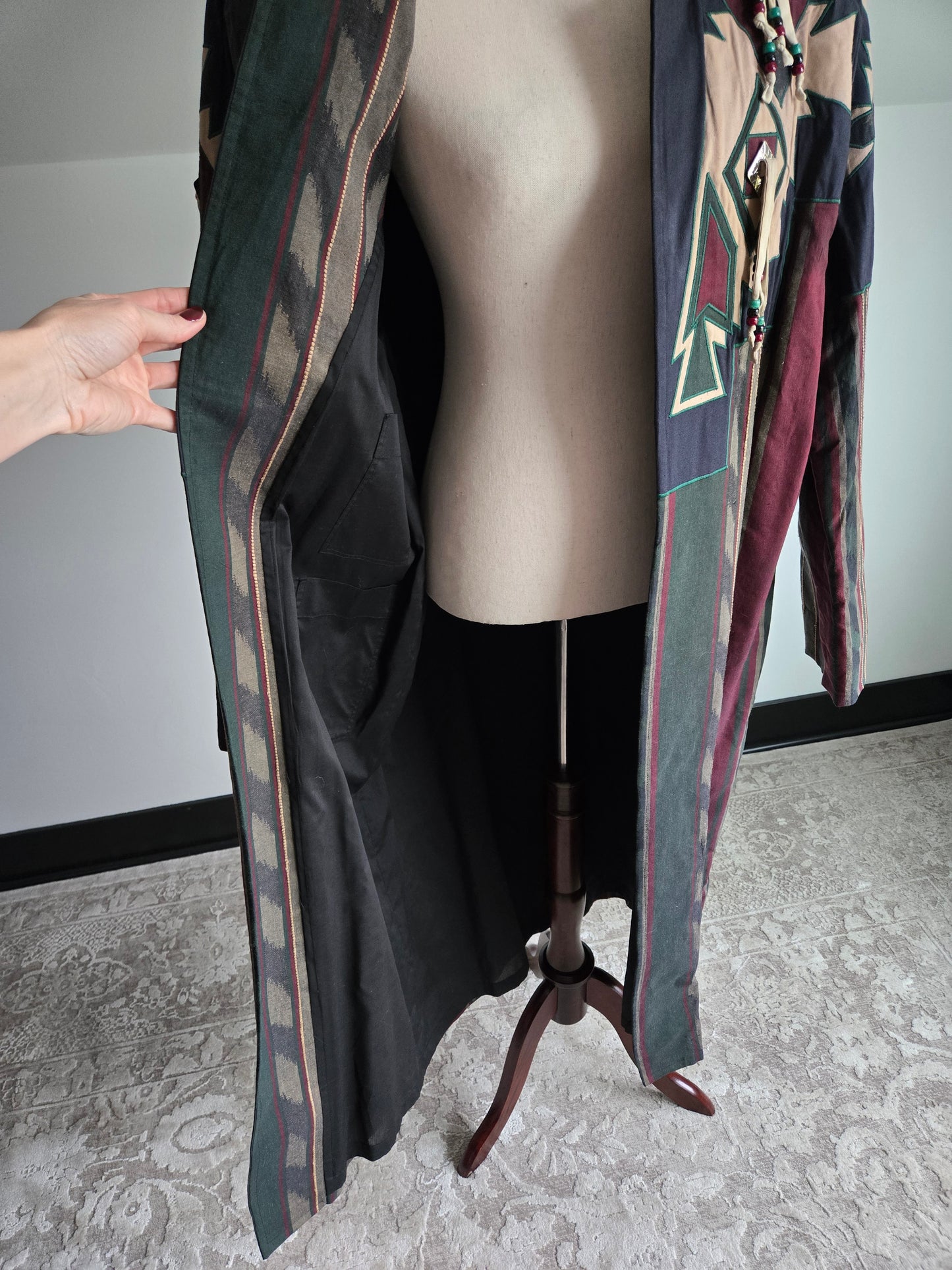 Suzette International Vintage 80s Cotton Western Trench Coat - XL
