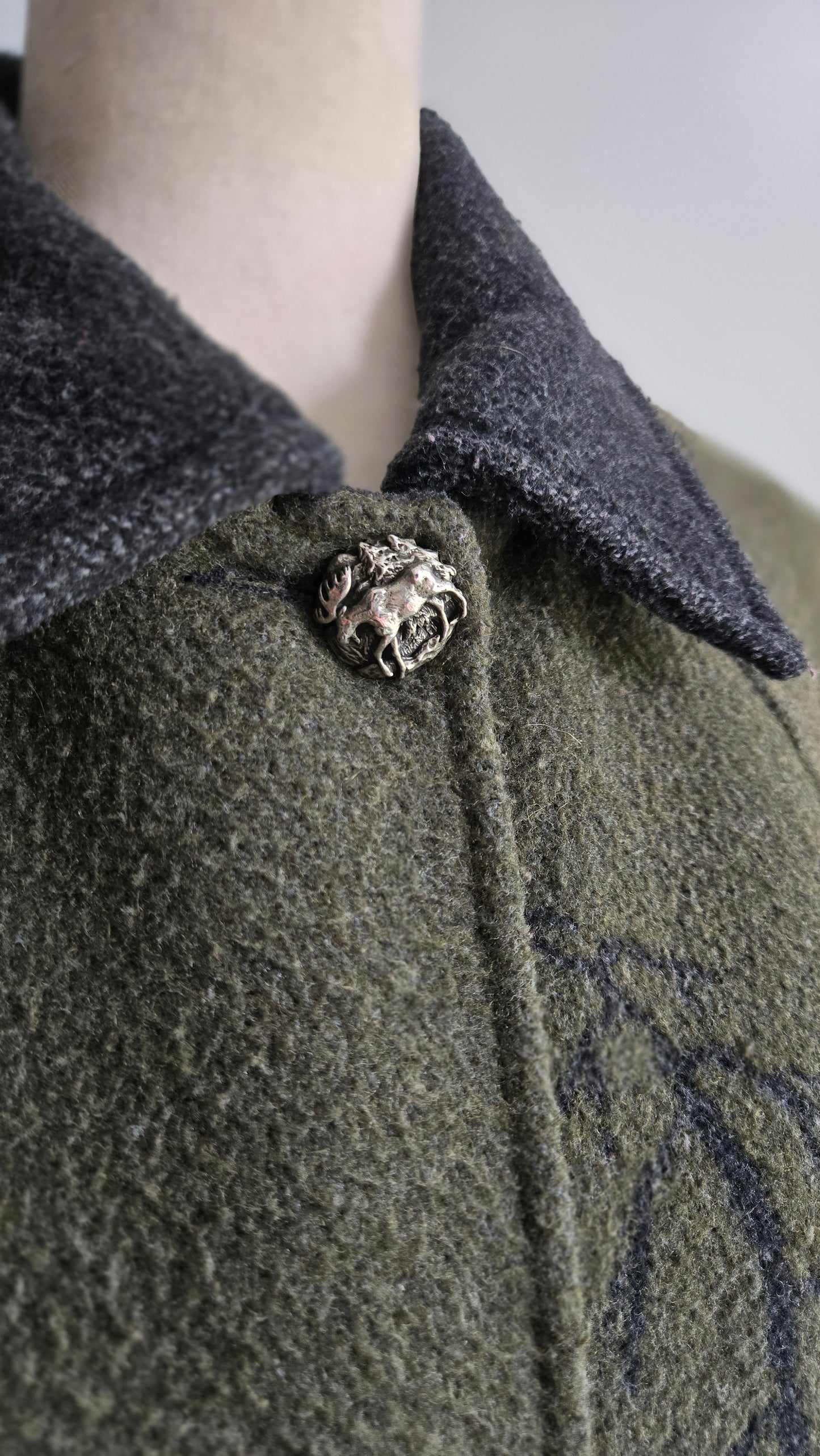 Vintage Wooded River Moose Jacket Made in Idaho - Large
