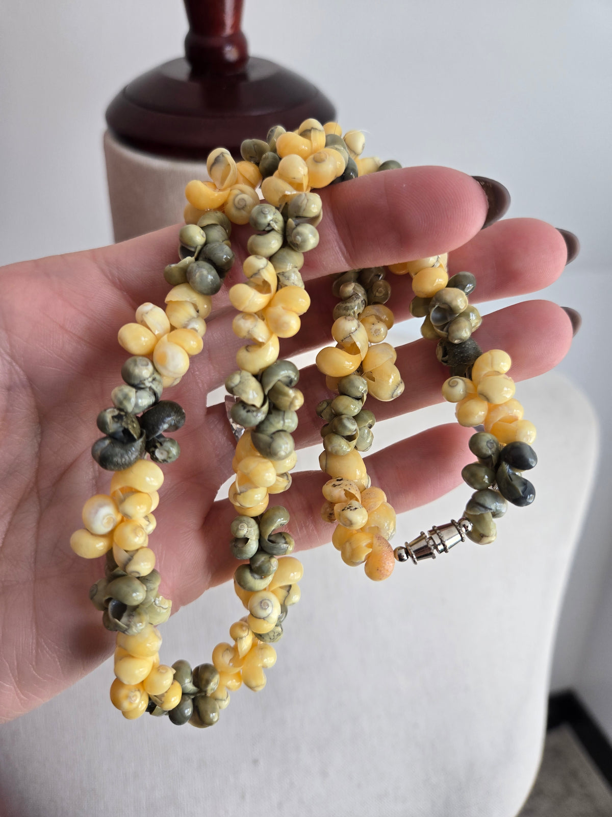 Vintage Seashell Cluster Necklace