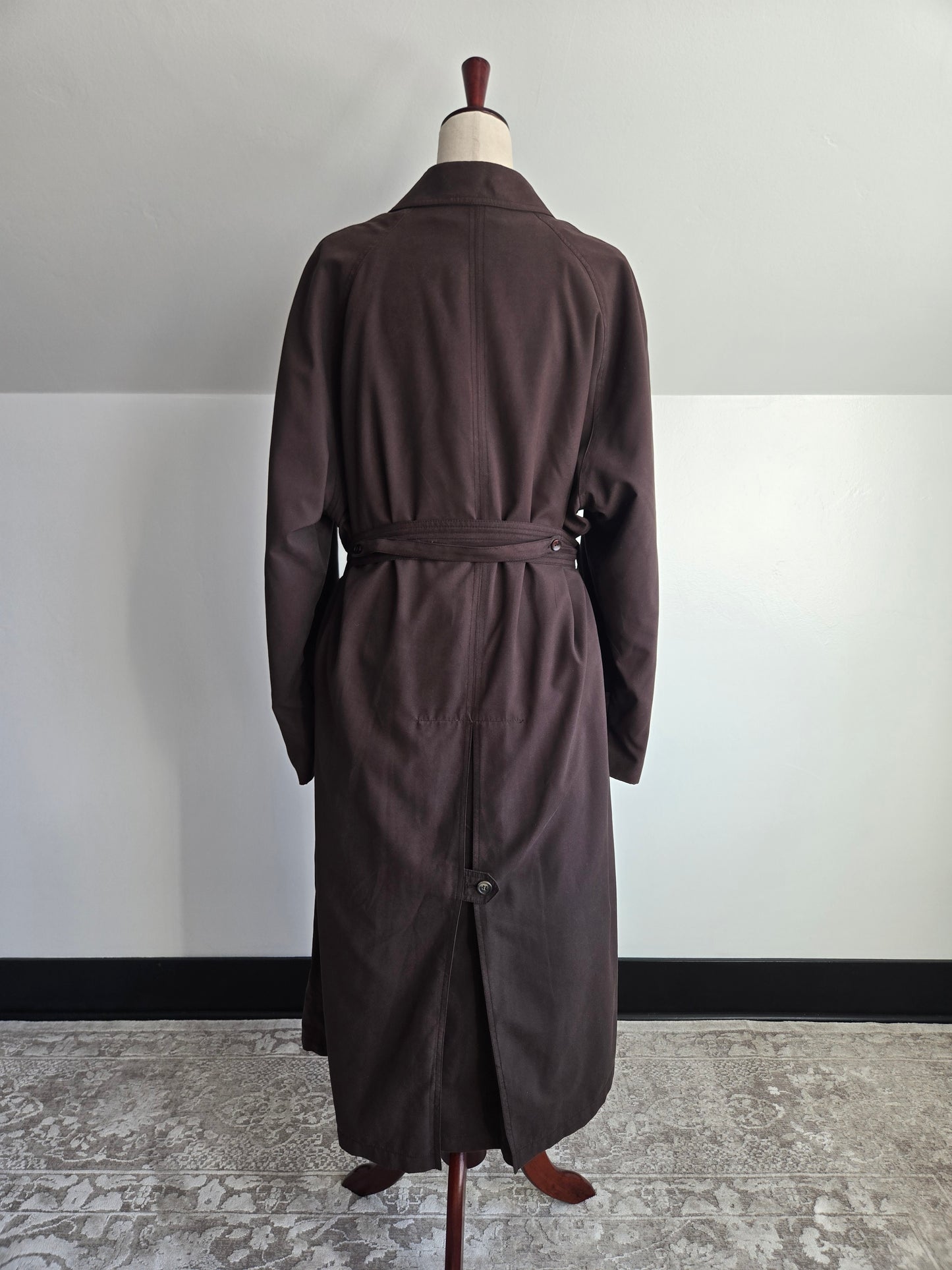 Vintage Chaps Ralph Lauren Brown Trench Coat with Belt and Wool Liner - 2XL