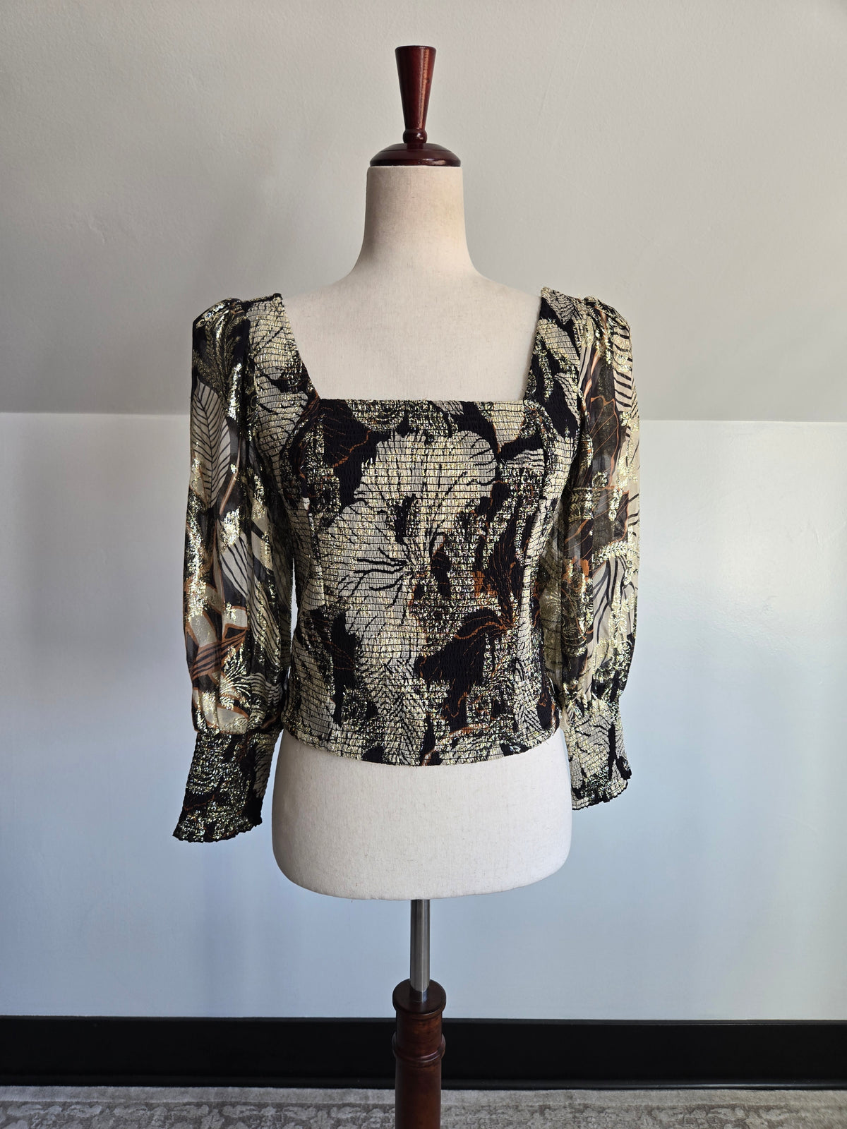 Ranna Gill Designer Metallic Whimsy Top - S/M/L