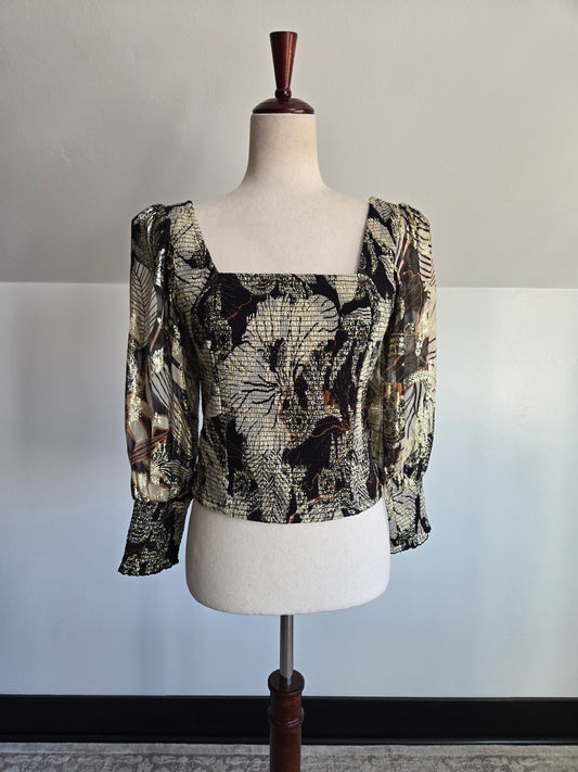 Ranna Gill Designer Metallic Whimsy Top - S/M/L